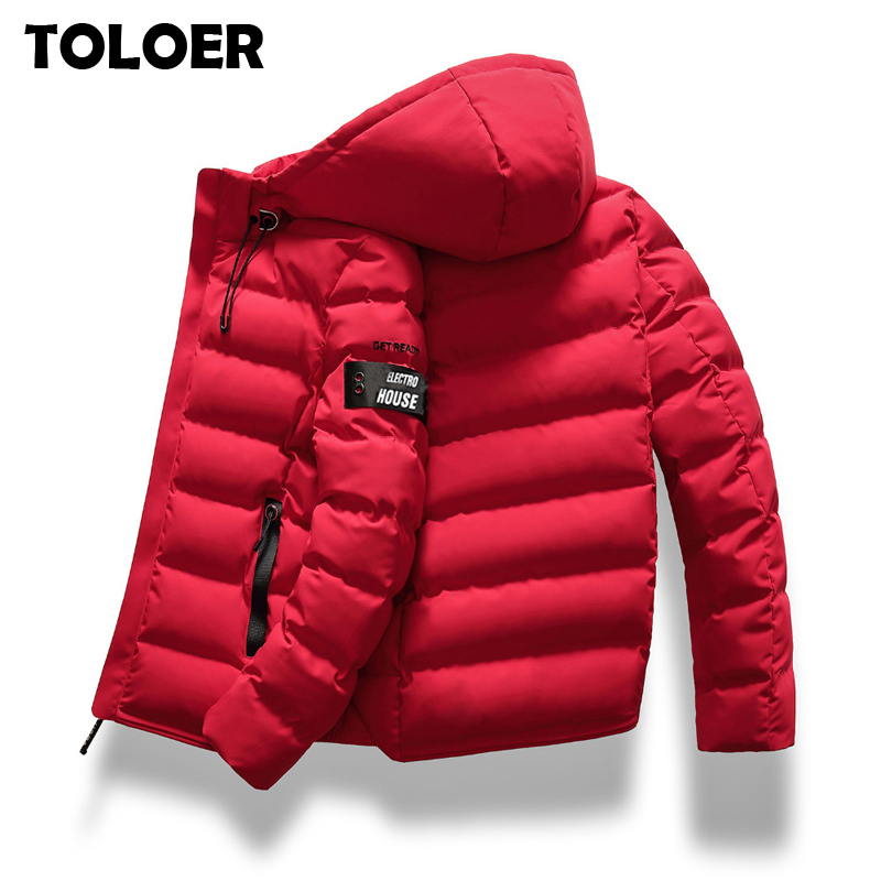 Men Winter Jacket Coat dropshipping New Fashion Hooded Warm Male Zipper Coat Casual Slim Fit Student Man Red Parka Overcoat 201123