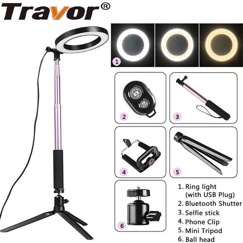 TRAVOR Ring Light 8 Inch LED Light Lamp 3-color Stepless Dimming USB Plug With Tripod For Studio Photography selfie Ringlight1
TRAVOR Ring Light 8 Inch LED Light Lamp 3-color Stepless Dimming USB Plug With Tripod For Studio Photography selfie Ringlight1