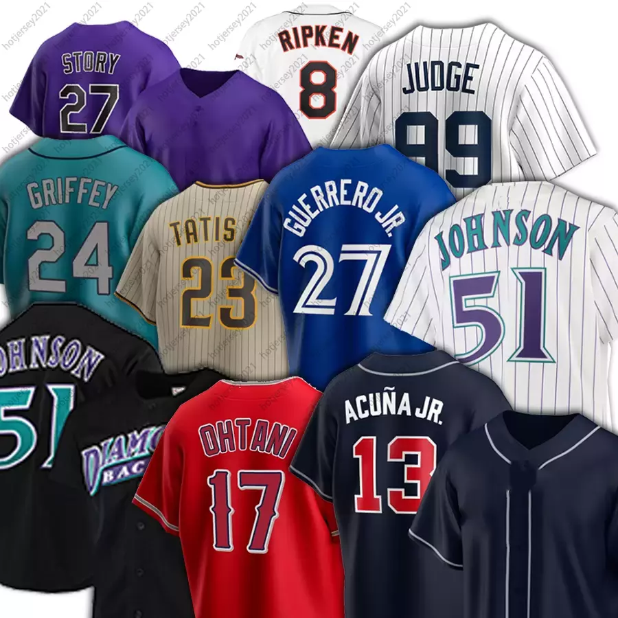 13 Ronald Acuna Jr. Baseball Jerseys 51 Randy Johnson 24 Ken Griffey Jr Jersey 12 Wade Boggs 27 Vladimir Guerrero Jr Mike Trout Cal Ripken Jr., Men
13 Ronald Acuna Jr. Baseball Jerseys 51 Randy Johnson 24 Ken Griffey Jr Jersey 12 Wade Boggs 27 Vladimir Guerrero Jr Mike Trout Cal Ripken Jr., Men