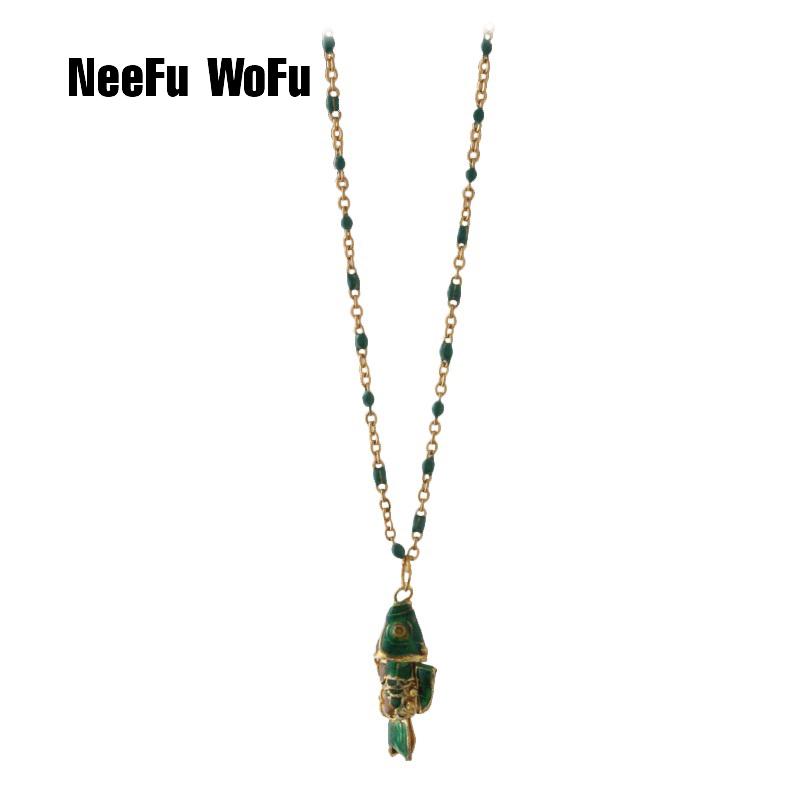 NeeFuWoFu Stainless steel chain necklacess Nationality Fashion Fish sinker Pulsera de piedra Mujer de Bohemia Jewelry
NeeFuWoFu Stainless steel chain necklacess Nationality Fashion Fish sinker Pulsera de piedra Mujer de Bohemia Jewelry