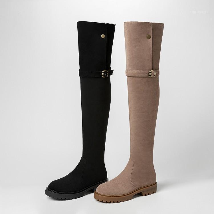 2020 Winter New Over-The-Knee Flock Thin High Women Boots Round Toe Thick Bottom Warn Zip Belt Flat Snow Shoes Size 33-43 Black1, Khaki
2020 Winter New Over-The-Knee Flock Thin High Women Boots Round Toe Thick Bottom Warn Zip Belt Flat Snow Shoes Size 33-43 Black1, Khaki