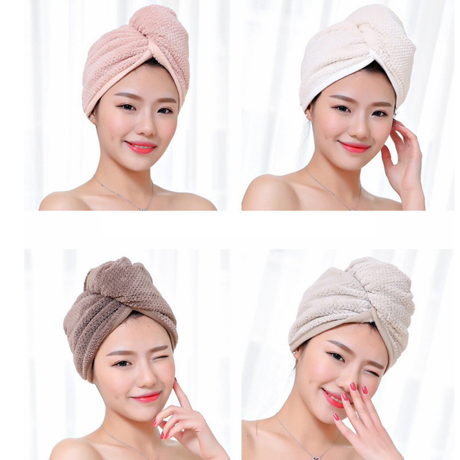 Magic Microfiber Hair Fast Drying Dryer Towel Bath Wrap Hat Quick Shower Cap Turban Towel Dry 4styles
