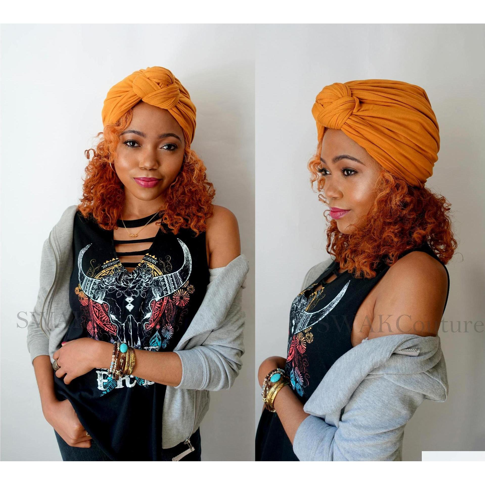 Bohemian Fashion Women's Hat Knot Cotton Headwear Lady Beanies Turban Hats Acce sqcNsB dhseller2010
