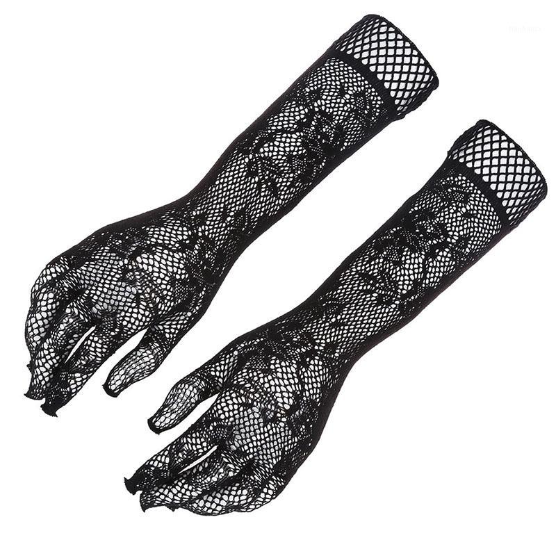 Women's Sexy Lace Wedding Party Gloves Black1, Black