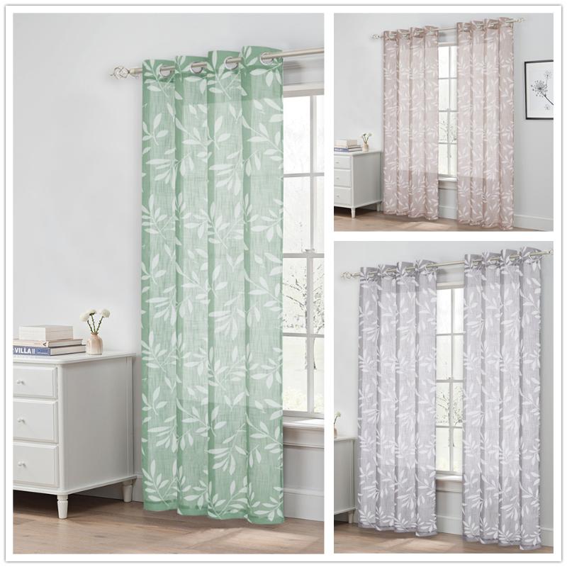 NICETOWN Modern Tulle Curtains for Living Room Bedroom Leaf Printed Voile Sheer Curtains for Window Tulle Drapes, Green
NICETOWN Modern Tulle Curtains for Living Room Bedroom Leaf Printed Voile Sheer Curtains for Window Tulle Drapes, Green