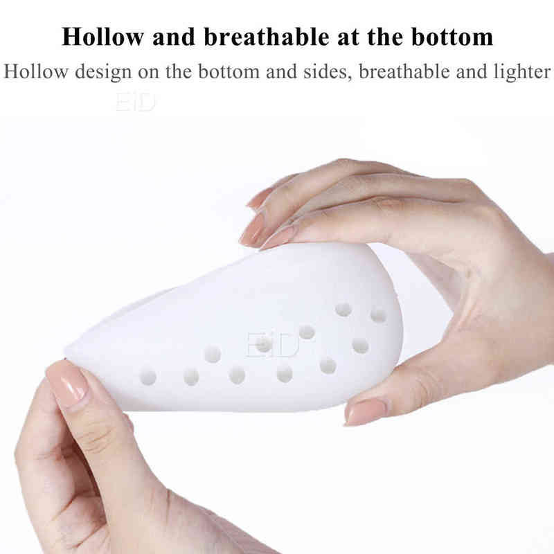 Invisible Height Increased Insole Silicone Heel Socks for Women Men insoles 2.5cm insoles for plantar fasciitis shoe sole White 220121