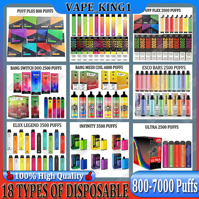 Disposable Elux Legend Bang XXL Puff Bar Plus Flex Esco Bars Ultra Infinity Air Bar Max E Cigarettes 800 1600 2000 2500 3300 3500 6000 8000
Disposable Elux Legend Bang XXL Puff Bar Plus Flex Esco Bars Ultra Infinity Air Bar Max E Cigarettes 800 1600 2000 2500 3300 3500 6000 8000