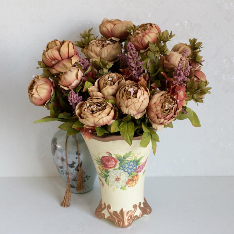 8 Head Artificial Silk Peony Bridal Bouquet DIY Home Wedding Party Holiday Crafts Flower Wall Stage Background Decorations, Purple
8 Head Artificial Silk Peony Bridal Bouquet DIY Home Wedding Party Holiday Crafts Flower Wall Stage Background Decorations, Purple
