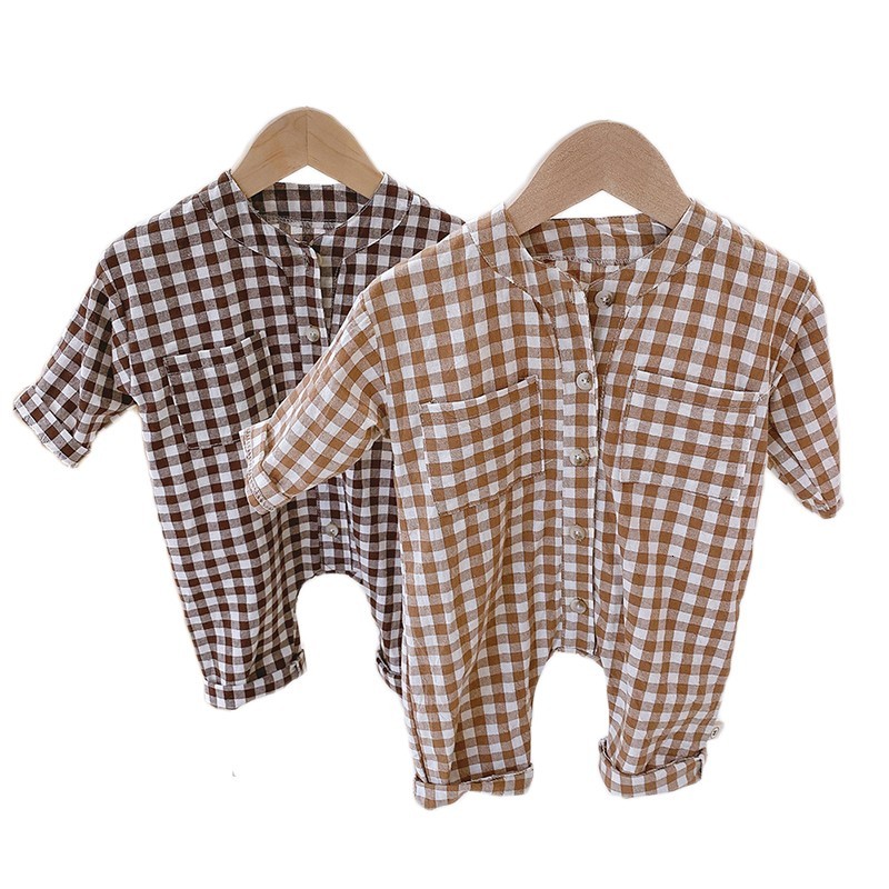 2021 New 0-24m Newborn Baby Boy Romper Cotton Clothes Long Sleeve Plaid Jumpsuit Infant Costume Little Girls Onesie Hkru, Ml119brown
2021 New 0-24m Newborn Baby Boy Romper Cotton Clothes Long Sleeve Plaid Jumpsuit Infant Costume Little Girls Onesie Hkru, Ml119brown