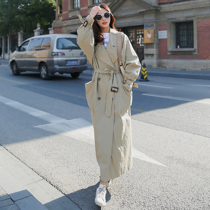 New Arrival Women Fashion Holiday Comfortable Loose Trench Coat Professional Ol Temperament Solid Girls Warm Outdoor Long Trench T200319
