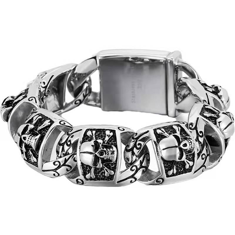 Gothic Style Punk Rock Bike Skull Bracelet For Men Stainless Steel Charm Biker Link Chain Skeleton Skull Bracelet Bangle Jewelry
Gothic Style Punk Rock Bike Skull Bracelet For Men Stainless Steel Charm Biker Link Chain Skeleton Skull Bracelet Bangle Jewelry