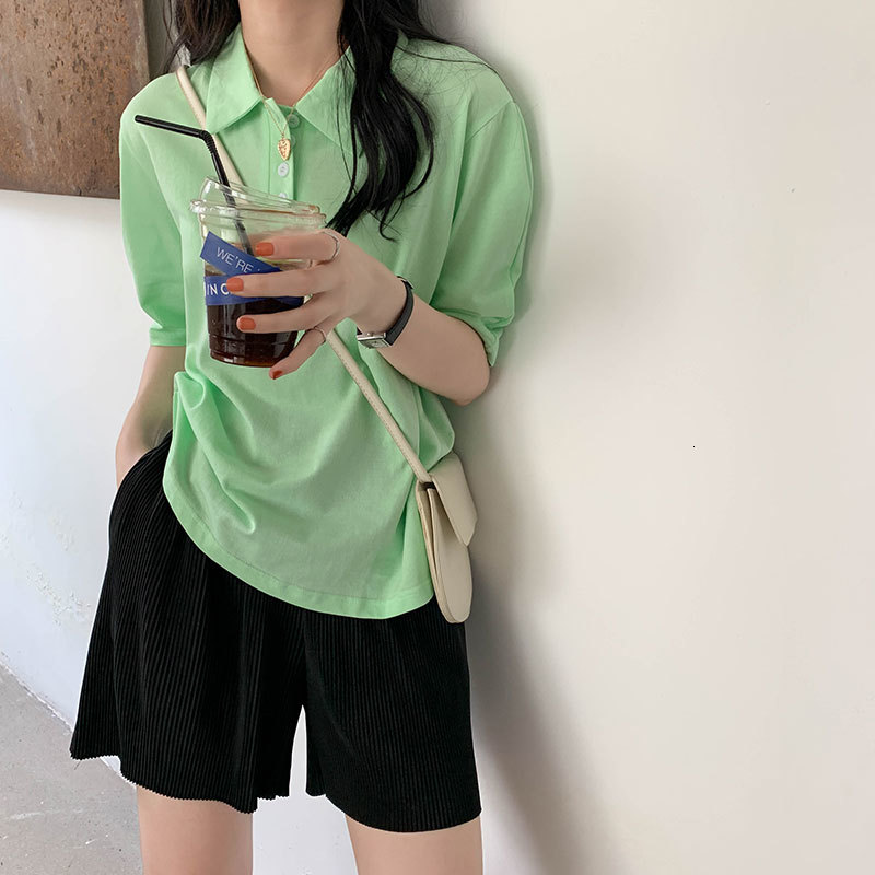 2021 New 3 colours Korean summer breif style soild puff color short sleeve tshirts of women loose casual tops t-femme shirt (x1460) 62Z4, Green
2021 New 3 colours Korean summer breif style soild puff color short sleeve tshirts of women loose casual tops t-femme shirt (x1460) 62Z4, Green
