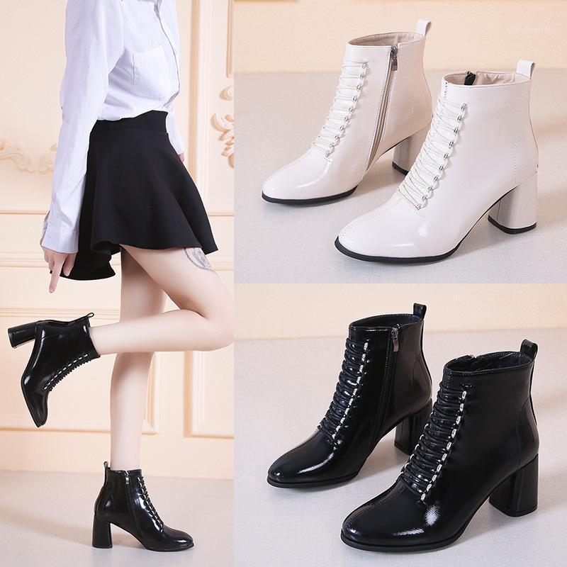 2020 new autumn and winter high heel thick with boots female wild short tube women's boots with round head AB-521, Black
2020 new autumn and winter high heel thick with boots female wild short tube women's boots with round head AB-521, Black