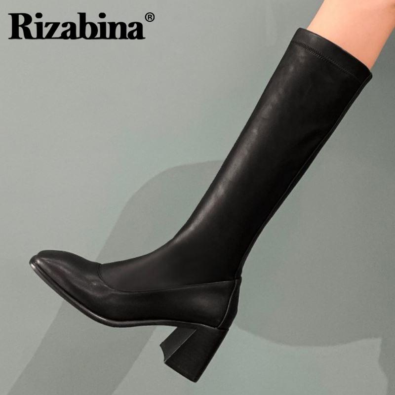 Rizabina Real Leather Women Knee Boots Thick Heel Square Toe Slip On Shoes Warm Boots Women Fahion Party Footwear Size 34-39, White
Rizabina Real Leather Women Knee Boots Thick Heel Square Toe Slip On Shoes Warm Boots Women Fahion Party Footwear Size 34-39, White