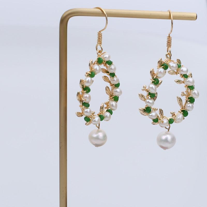 free shipping 2020 Trendy green crystal handcraft high quality women jewelry small natural real pearl beads earring
free shipping 2020 Trendy green crystal handcraft high quality women jewelry small natural real pearl beads earring