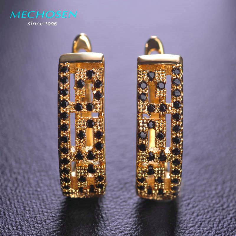 Stud MECHOSEN Brand Gold Color Square Wedding Earrings Zirconia Prong Setting Black Crystals Copper Brincos Para As Mulhe
Stud MECHOSEN Brand Gold Color Square Wedding Earrings Zirconia Prong Setting Black Crystals Copper Brincos Para As Mulhe