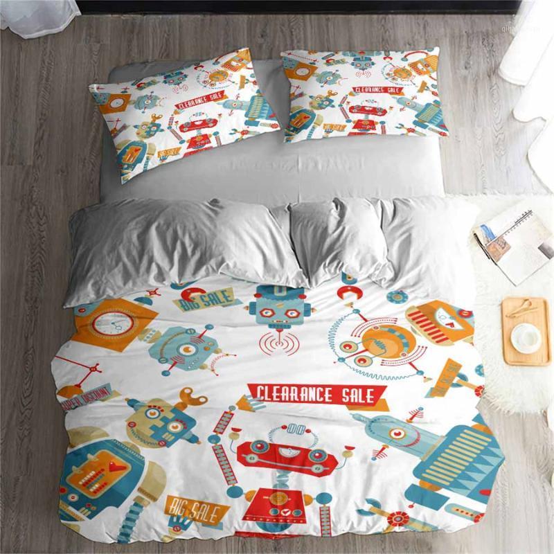 HELENGILI 3D Bedding Set cartoon Robot Print Duvet cover set bedclothes with pillowcase bed home Textiles #ET-071, As pic
HELENGILI 3D Bedding Set cartoon Robot Print Duvet cover set bedclothes with pillowcase bed home Textiles #ET-071, As pic