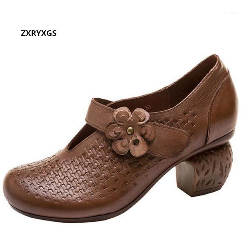 ZXRYXGS 100% Genuine Leather Classic Retro Flowers Women Shoes High Heels 2020 New Spring Autumn Soft Sole Comfort Fashion Shoes1, Light brown
ZXRYXGS 100% Genuine Leather Classic Retro Flowers Women Shoes High Heels 2020 New Spring Autumn Soft Sole Comfort Fashion Shoes1, Light brown