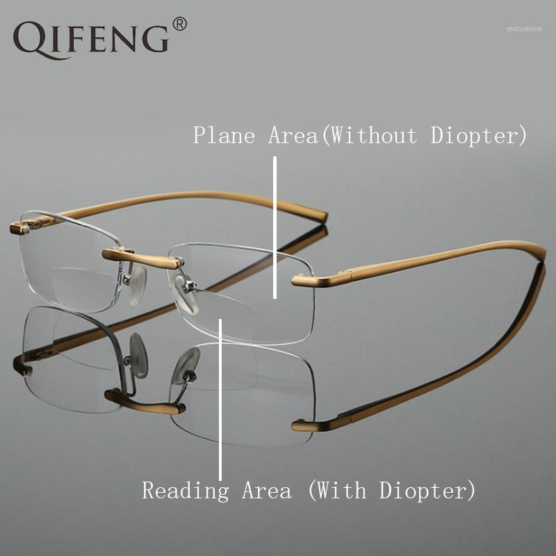 Bifocal Reading Glasses Men Women Rimless Presbyopic Eyeglasses Male Female Eyewear +1.0+1.5+2.0+2.5+3.0+3.5+4.0 QF2641
Bifocal Reading Glasses Men Women Rimless Presbyopic Eyeglasses Male Female Eyewear +1.0+1.5+2.0+2.5+3.0+3.5+4.0 QF2641