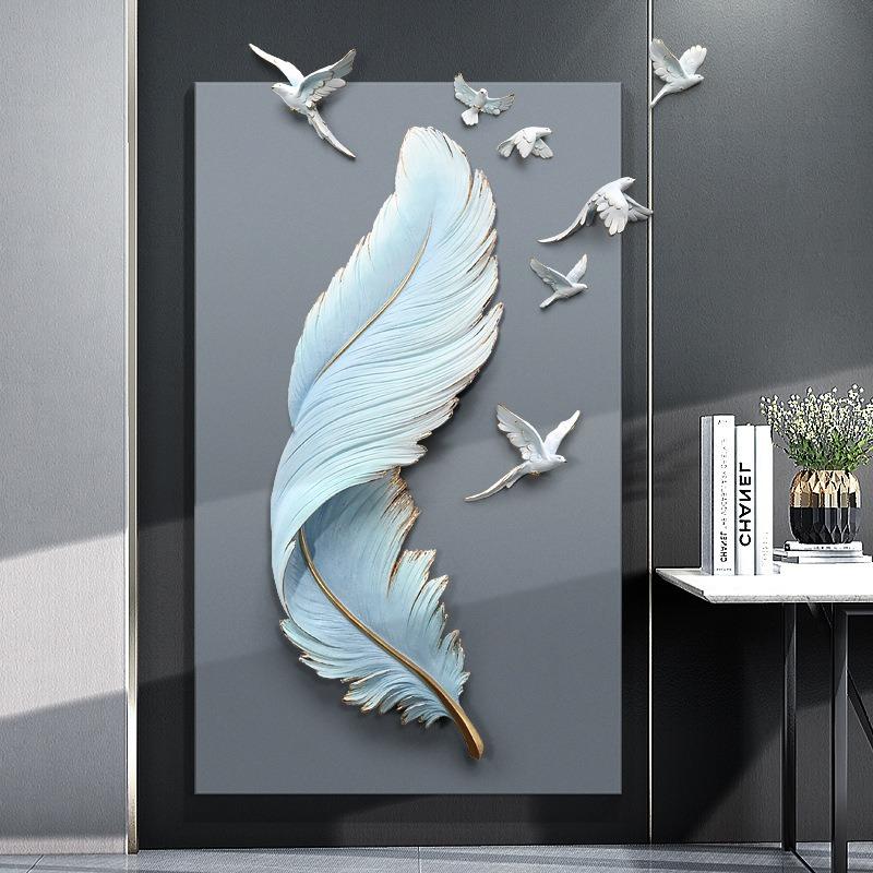Light Luxury 3D Vertical Version Creative Feather Hanging Room Decoration Home Decoration Wall Feng Shui
Light Luxury 3D Vertical Version Creative Feather Hanging Room Decoration Home Decoration Wall Feng Shui