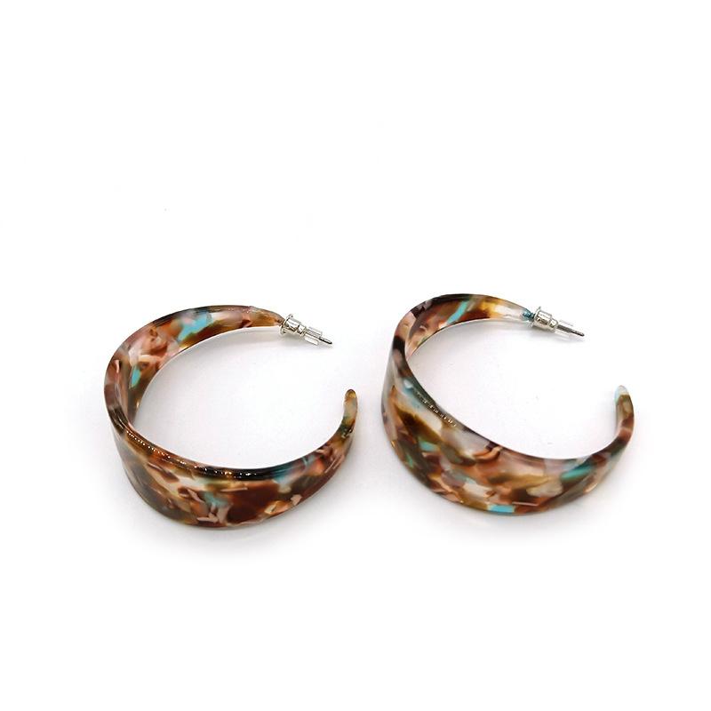 Charm Vintage Colorful Pattern Acrylic Hoop Earrings For Women Fashion Acetate Half Round Moon 2021 Female Jewelry E19015
Charm Vintage Colorful Pattern Acrylic Hoop Earrings For Women Fashion Acetate Half Round Moon 2021 Female Jewelry E19015