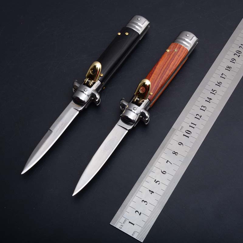 OEM mafia plus 9 inch leverletto 440 blade Natural Horn handle pocket ITA knife auto knife folding camping knives 1pcs
OEM mafia plus 9 inch leverletto 440 blade Natural Horn handle pocket ITA knife auto knife folding camping knives 1pcs