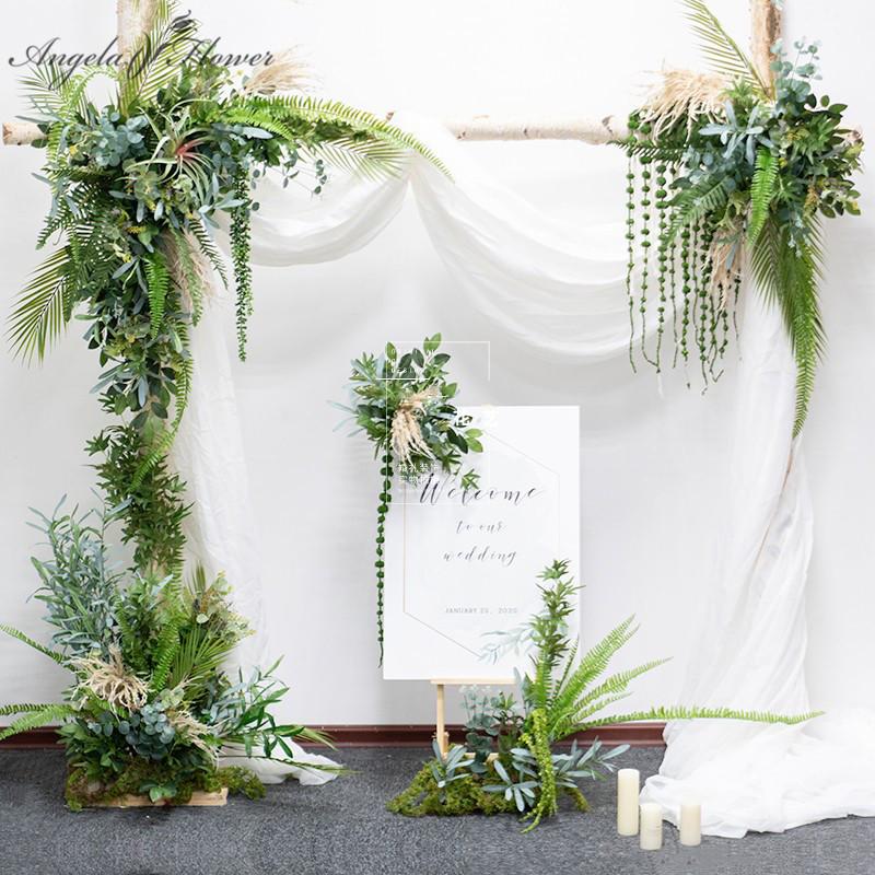 Decorative Flowers & Wreaths Custom Forest Wedding Arch Decor Artificial Flower Arrangement Fake Row Garland Green Plants Mall Event Party P
Decorative Flowers & Wreaths Custom Forest Wedding Arch Decor Artificial Flower Arrangement Fake Row Garland Green Plants Mall Event Party P