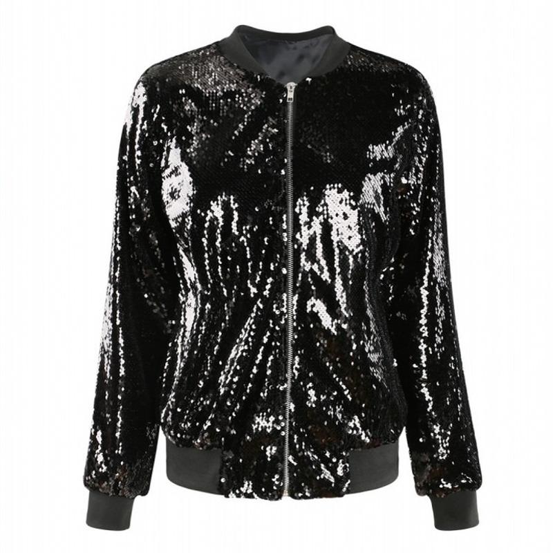 Women's 2021 autumn sequined jacket European and American loose sequined baseball uniform jacket trend casual women's clothing, Black
Women's 2021 autumn sequined jacket European and American loose sequined baseball uniform jacket trend casual women's clothing, Black