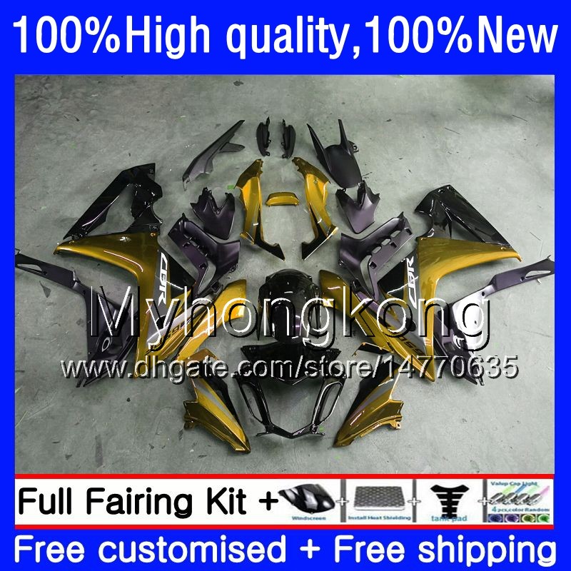 Bodywork For HONDA CBR 650F CBR650F 11 12 13 2014 2015 Gold black 53HM.98 CBR650 F CBR-650F CBR 650 F 2011 2012 2013 14 15 16 Fairing kit, No. 1
Bodywork For HONDA CBR 650F CBR650F 11 12 13 2014 2015 Gold black 53HM.98 CBR650 F CBR-650F CBR 650 F 2011 2012 2013 14 15 16 Fairing kit, No. 1