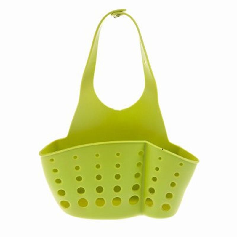 Multifunctional Kitchen Sink Shelf Soap Sponge Drain Rack Plastic Storage Basket Bag Adjustable Bath Faucet Holder Kitchen Tools