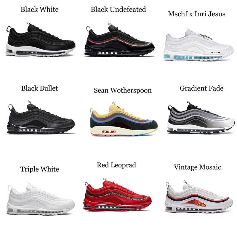 2020 Sean Wotherspoon 97 Mens Running shoes Vintage Mosaic game royal Jesus Triple White Black Silver Bullet 97s Men women sports Sneakers s, Customize
2020 Sean Wotherspoon 97 Mens Running shoes Vintage Mosaic game royal Jesus Triple White Black Silver Bullet 97s Men women sports Sneakers s, Customize