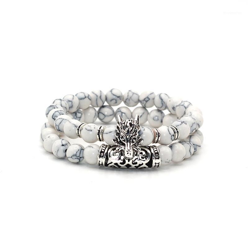 whole sale2 pcs/set Antique Silver Plated Wolf Head Charm with Turquoises Matte Black Natural Stone Beads Bracelet Set Pack For Men Women1
whole sale2 pcs/set Antique Silver Plated Wolf Head Charm with Turquoises Matte Black Natural Stone Beads Bracelet Set Pack For Men Women1