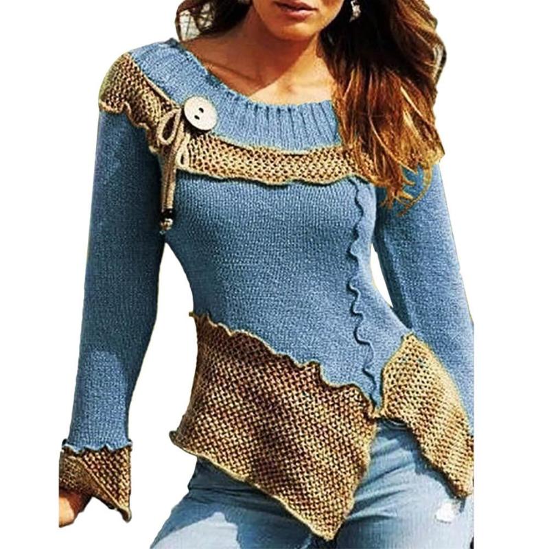 Autumn Winter Sweater Women Chic Print Color Block Lacework Side Slit Stitching Slim Knitted Sweater Oversize, Grey
Autumn Winter Sweater Women Chic Print Color Block Lacework Side Slit Stitching Slim Knitted Sweater Oversize, Grey