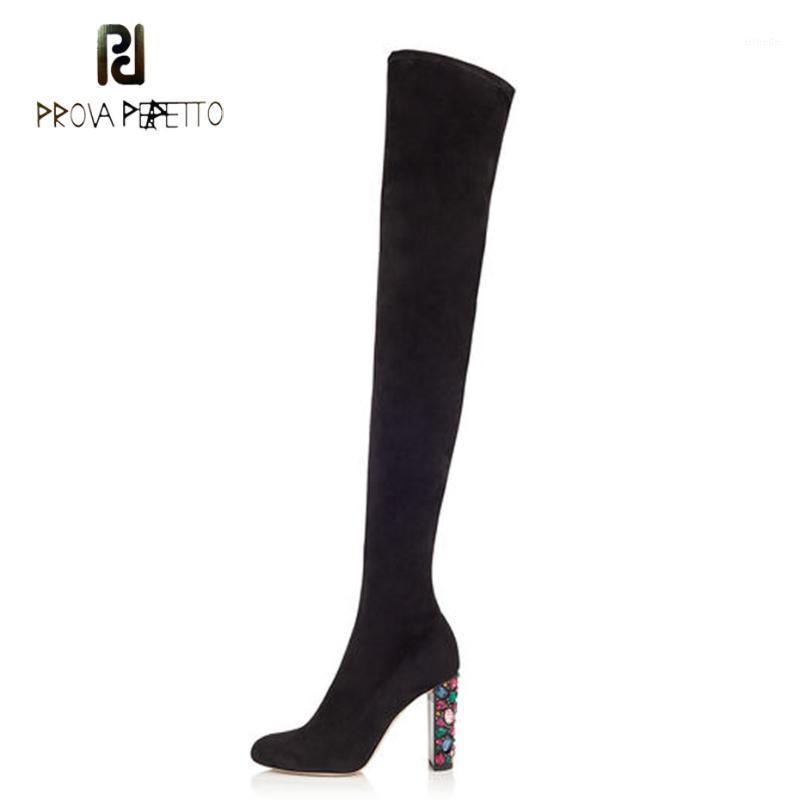 Prova Perfetto colorful rhinestone stud high heel thigh high boots ladies round toe crystal fashion over the knee boots zippers1, Black
Prova Perfetto colorful rhinestone stud high heel thigh high boots ladies round toe crystal fashion over the knee boots zippers1, Black
