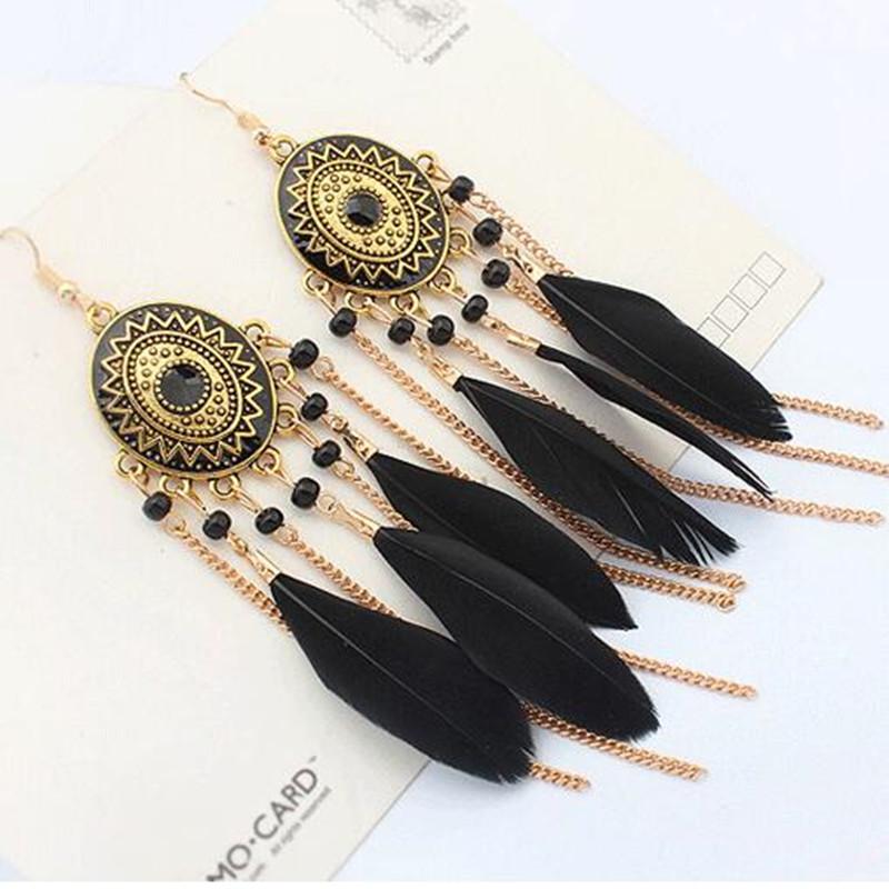 MINHIN Bohemia Tassel Earrings For Women Multi Style Ethnic Feather Pendant Dangle Earrings Wedding Jewelry Christmas Gift
MINHIN Bohemia Tassel Earrings For Women Multi Style Ethnic Feather Pendant Dangle Earrings Wedding Jewelry Christmas Gift