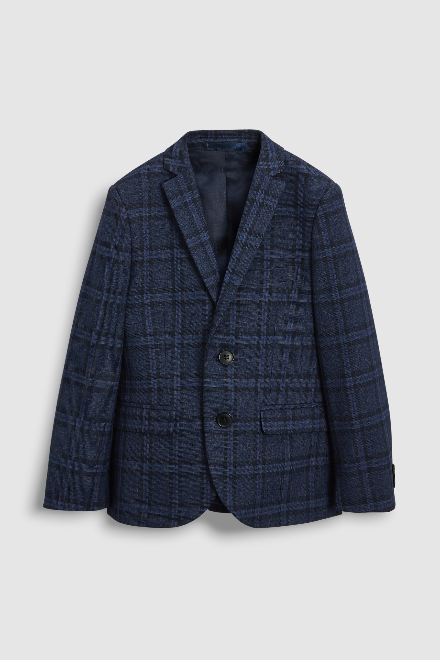 Custom Made Navy Check Boys Pants Suits 3 Pieces Set Tuxedos for Wedding Dinner Children Kids Tuxedo