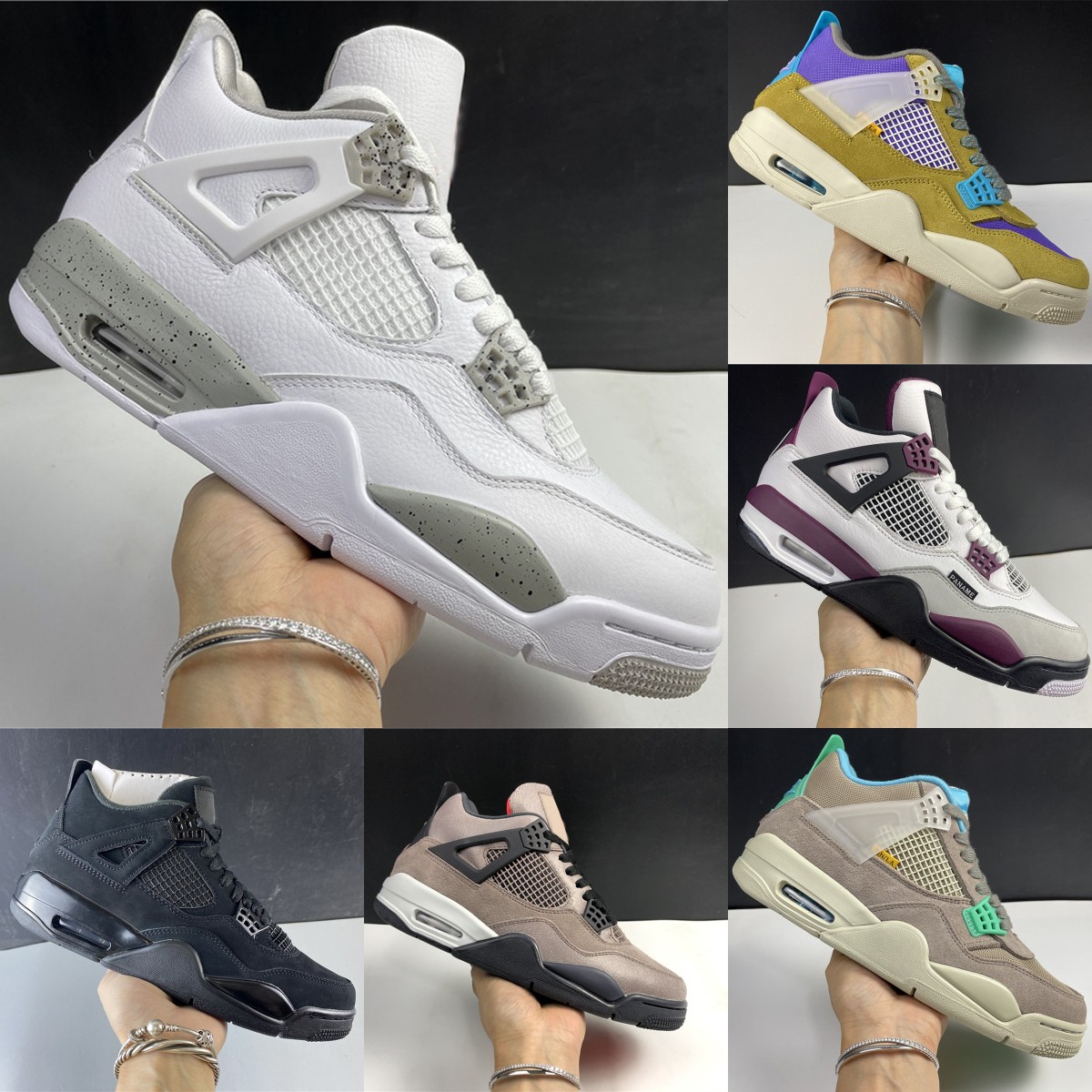 Men 4 4s basketball Shoes University Blue White Oreo Infrared Shimmer Red Sail Thunder Metallic Purple Money Black Cat Paris Bred Women Snea
Men 4 4s basketball Shoes University Blue White Oreo Infrared Shimmer Red Sail Thunder Metallic Purple Money Black Cat Paris Bred Women Snea