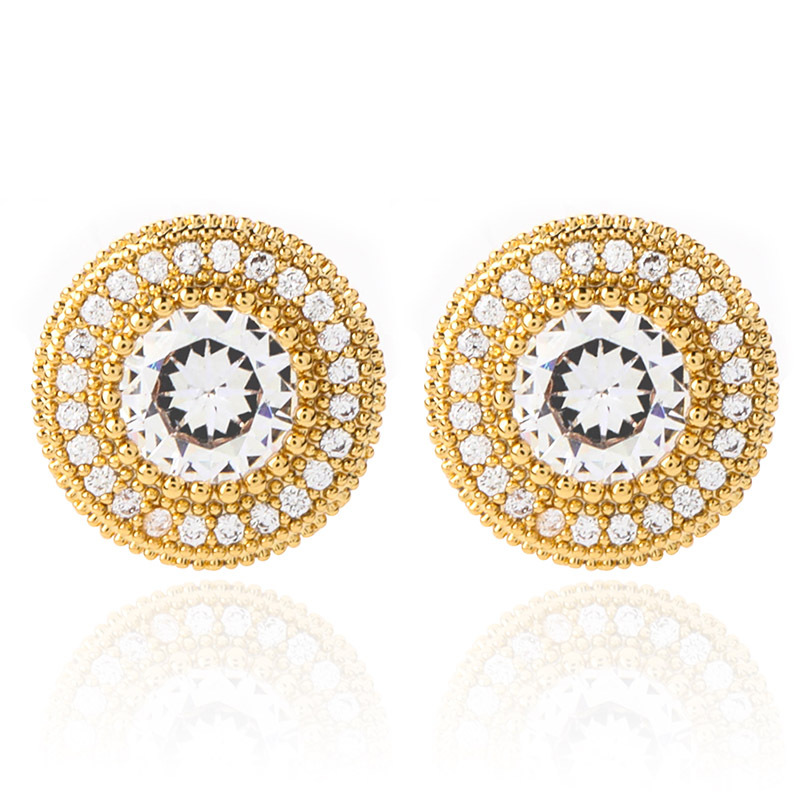 Hip-Hop Iced Out Bling 18K Gold Plated Stud Earrings For Men Women Luxury Golden statement Micro Pave Cubic Zircon Round Stud Earring Gifts, Golden;silver
Hip-Hop Iced Out Bling 18K Gold Plated Stud Earrings For Men Women Luxury Golden statement Micro Pave Cubic Zircon Round Stud Earring Gifts, Golden;silver
