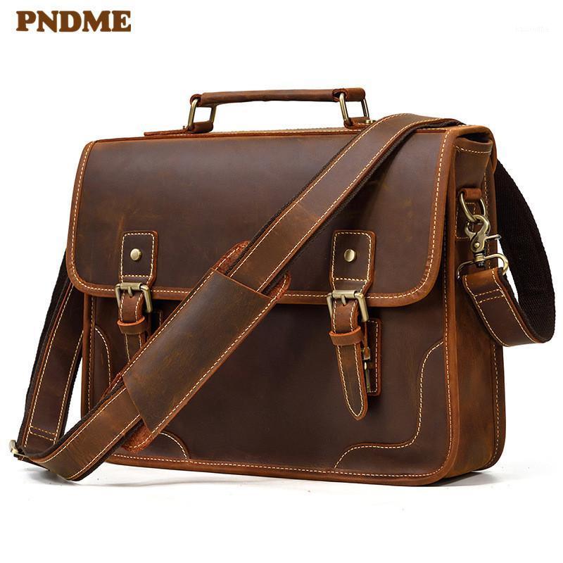 High quality natural genuine leather men's briefcase business handbag lawyer laptop shoulder messenger bag1, Brown
High quality natural genuine leather men's briefcase business handbag lawyer laptop shoulder messenger bag1, Brown