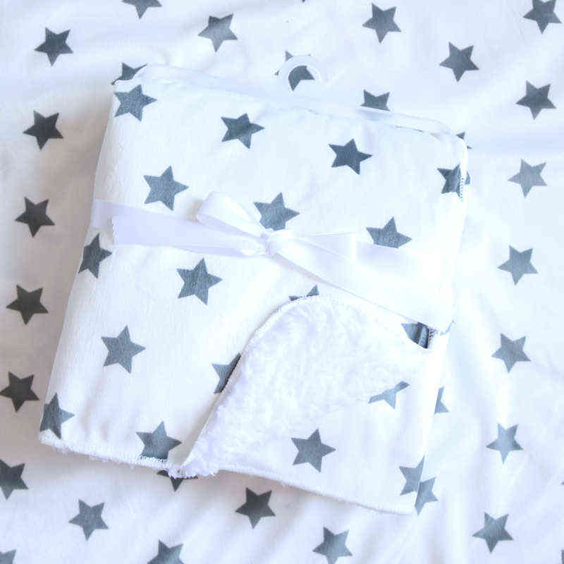 born Thicken 2Layers Coral Fleece Infant Swaddle Stroller Cover Blankets Kids Baby Girls Boy Soft Bedding Quilts 220209
