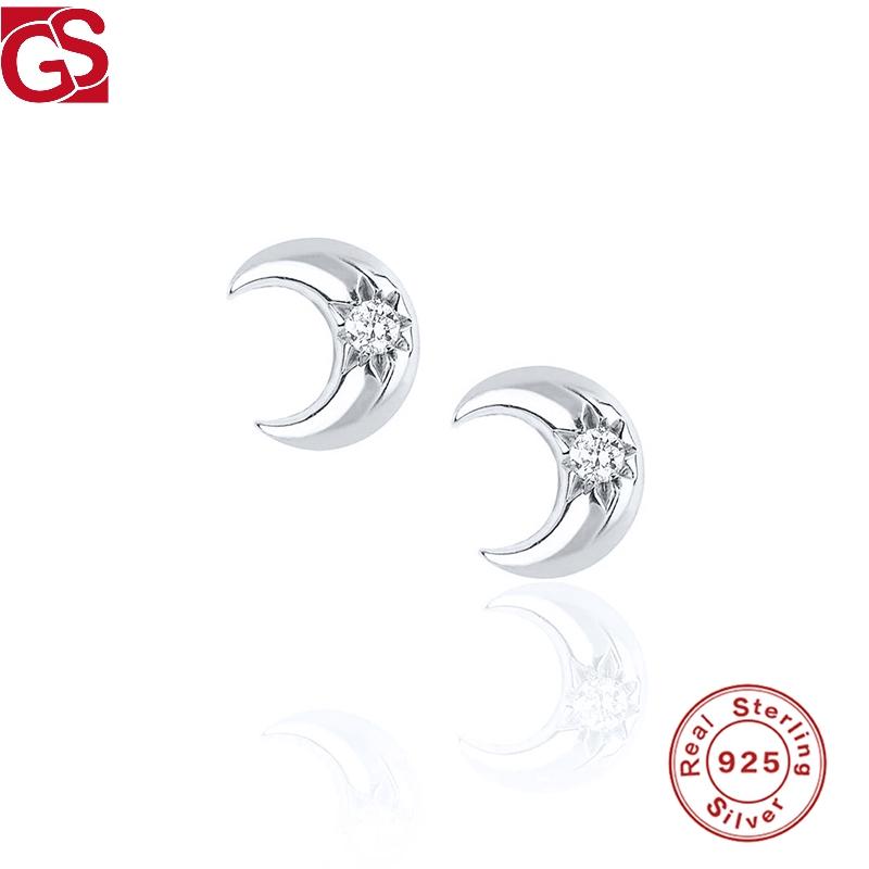 Stud GS 925 Sterling Silver Piercing Moon Zircon Women Earring Fashion Jewelry For Party Support Drop Customized
Stud GS 925 Sterling Silver Piercing Moon Zircon Women Earring Fashion Jewelry For Party Support Drop Customized
