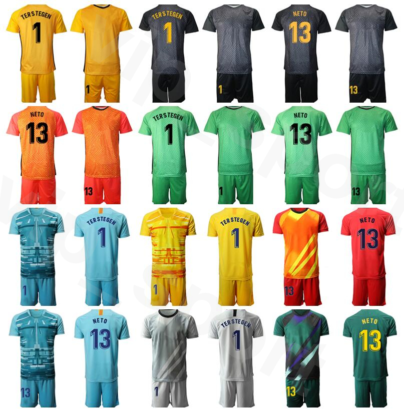 Soccer Goalkeeper GK Goalie 1 Marc Andre TER STEGEN Jersey Set 13 Norberto Neto Victor Valdes 1 Antoni Blue Black Football Shirt Kits BSLN
Soccer Goalkeeper GK Goalie 1 Marc Andre TER STEGEN Jersey Set 13 Norberto Neto Victor Valdes 1 Antoni Blue Black Football Shirt Kits BSLN