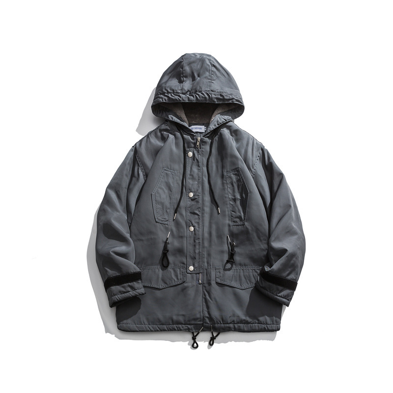 2021 New Fashion Multi-pocket Loose-style Working Clothes with Hood Quilted Cotton Jacket in YCYN, Black
2021 New Fashion Multi-pocket Loose-style Working Clothes with Hood Quilted Cotton Jacket in YCYN, Black