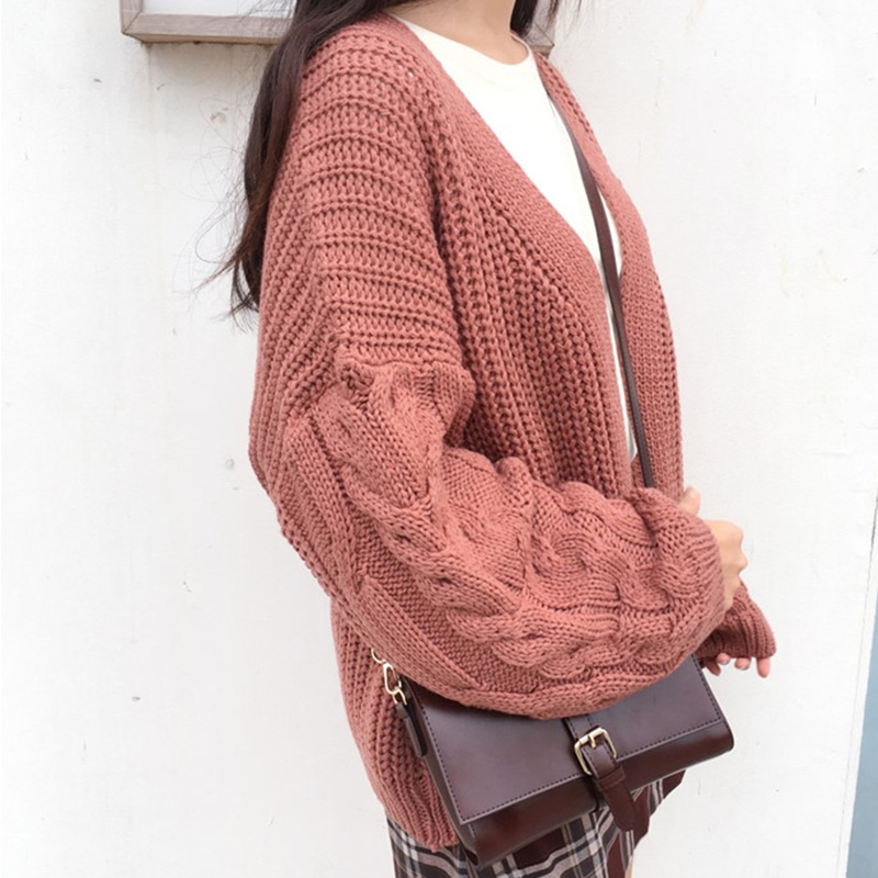 Flectit Women Cable-Knit Cardigans Korean Fashion Open Front Cardigan Sweater Womens Winter Outfit * 201128