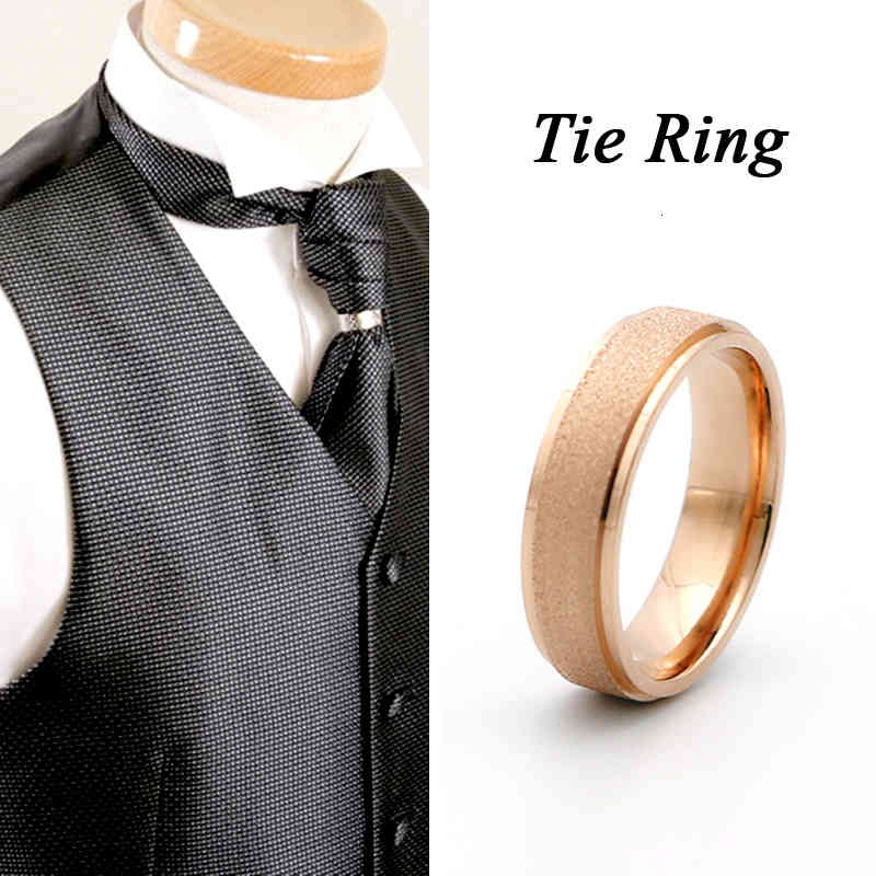 Corbata Scarf Necktie Tie Hoop Men's Wedding Photo Trip Photography Bridegroom's Counter Ring