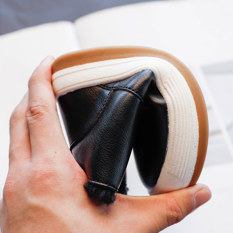 Children Cotton Shoes New Winter New Korean Fashion Front Zipper Princess Leather Boots Boy's Plush Warm Snow Boots D10062 201201