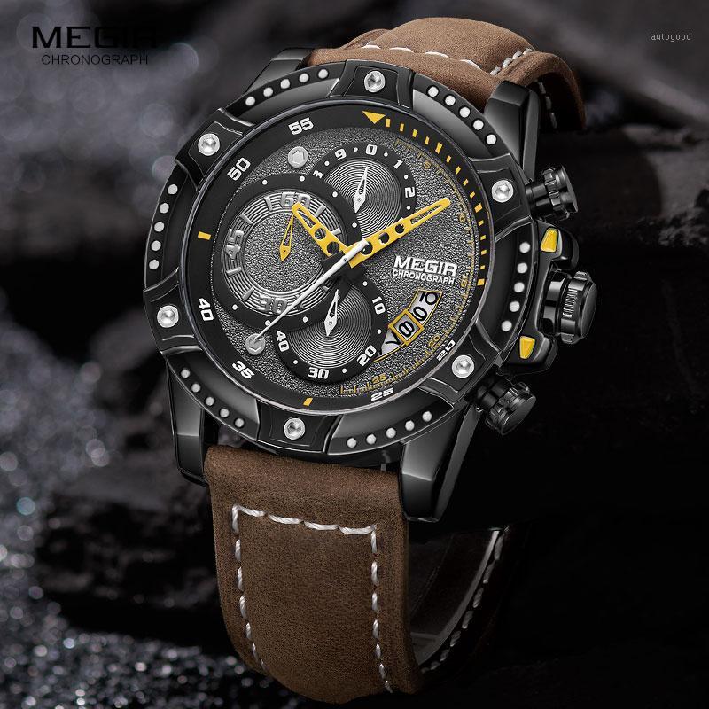 Wristwatches MEGIR Army Sport Watches Men Top Quartz Chronograph Wrist Watch Relogio Masculino Leather Band Brown 21301, Ml2130g-silver black
Wristwatches MEGIR Army Sport Watches Men Top Quartz Chronograph Wrist Watch Relogio Masculino Leather Band Brown 21301, Ml2130g-silver black