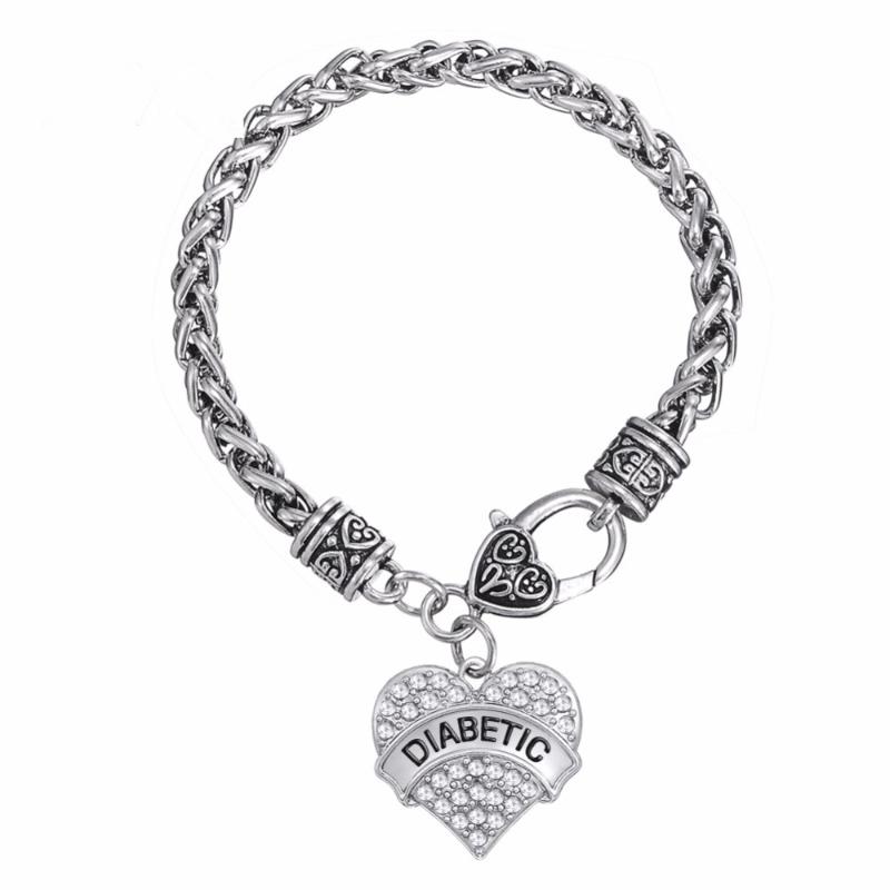 Lemegeton Mixed Color DIABETIC Bracelets Awareness Alert Charm Bracelet White Rhinestone Heart Lobater Clasp for women
Lemegeton Mixed Color DIABETIC Bracelets Awareness Alert Charm Bracelet White Rhinestone Heart Lobater Clasp for women