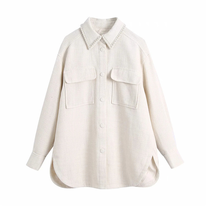 New 2021 Women Jacket Beige Pearl Pocket Winter Woman Coat Female Oversize Long Sleeve Jackets Ladies Casual Overshirt Uh4t
New 2021 Women Jacket Beige Pearl Pocket Winter Woman Coat Female Oversize Long Sleeve Jackets Ladies Casual Overshirt Uh4t