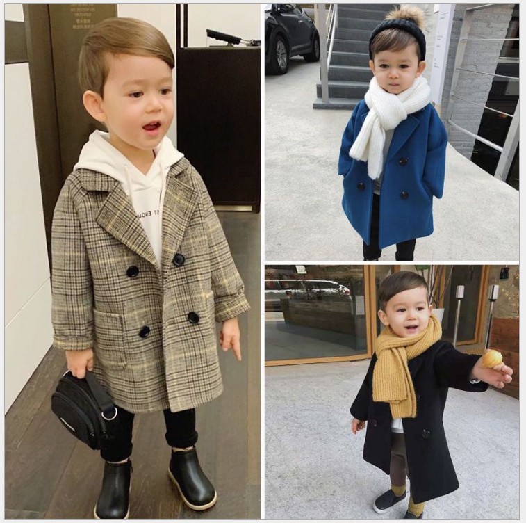 Spring Autumn Baby Boys Woolen Jackets Coats Long Style Handsome Boy Plaid Outwear Kids Clothes Children Jacket
Spring Autumn Baby Boys Woolen Jackets Coats Long Style Handsome Boy Plaid Outwear Kids Clothes Children Jacket